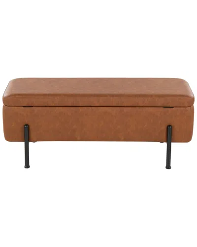Lumisource Daniella Storage Bench In Brown