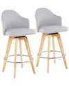 Lumisource Set Of 2 Ahoy Counter Stools In Brown