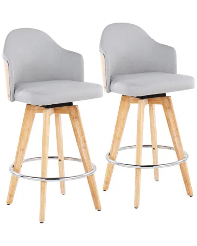 Lumisource Set Of 2 Ahoy Counter Stools In Brown