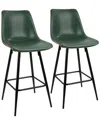 Lumisource Set Of 2 Durango Counter Stools In Green