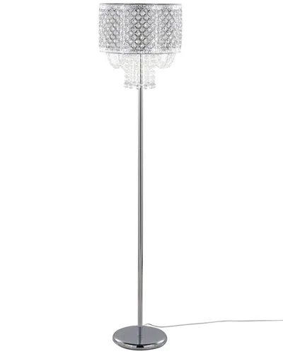 Lumisource Droplets Sleek 60 Metal Floor Lamp In Silver