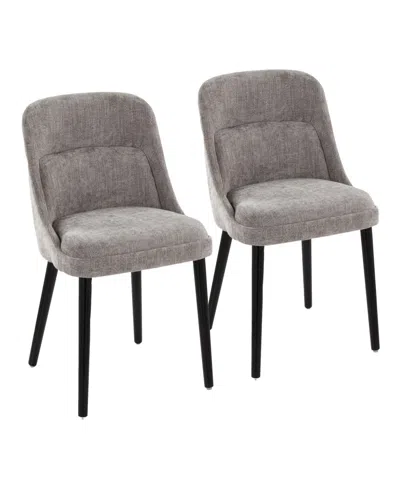 Lumisource Fabric Rina Mid-century Modern Dining Chair, Set Of 2