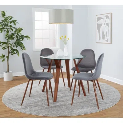 Lumisource Folia 4 - Person Dining Set In Gray