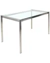 Lumisource Fuji Dining Table In Silver