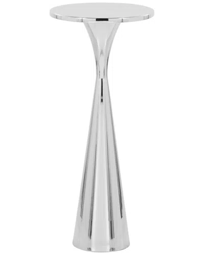 Lumisource Gemma 22in Metal Side Table In Silver