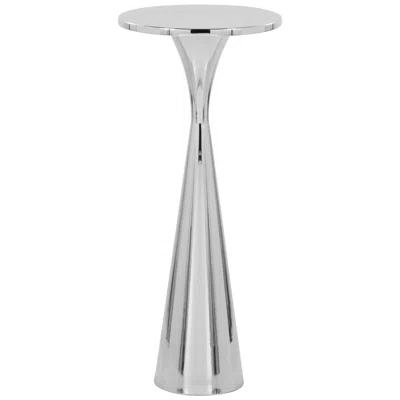 Lumisource Gemma 9 1/2" Wide Polished Nickel Side Table
