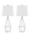 Lumisource Geome 27" Contemporary Table Lamp, Set Of 2 In Silver
