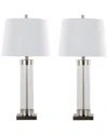 Lumisource Glacier 30 Contemporary Glass Table Lamp In Clear In White