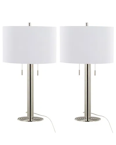 Lumisource Grand View Set Of 2 Master 29in Metal Table Lamps In Metallic