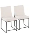 Lumisource High Back Fuji Dining Chair - Set Of 2 In Black