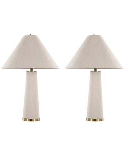 Lumisource Kona 28in Metal Table Lamp In White