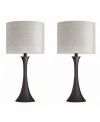 Lumisource Lenuxe 24.25" Metal Table Lamp In Bronze,natural Tan