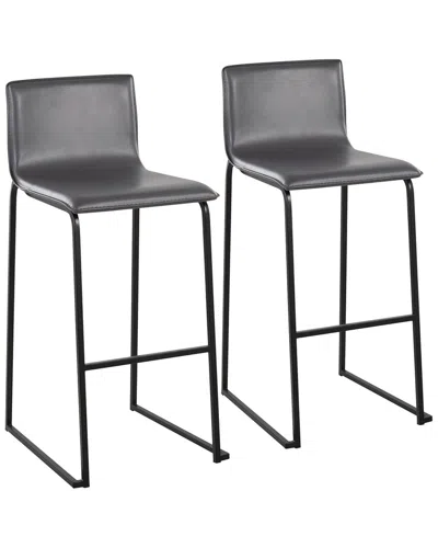 Lumisource Mara Barstool Set Of 2 In Black