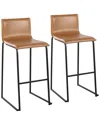 Lumisource Mara Barstool Set Of 2 In Black