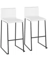Lumisource Mara Barstool Set Of 2 In Black