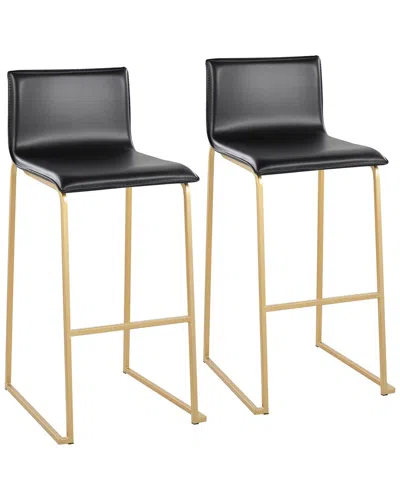 Lumisource Mara Barstool Set Of 2 In Black