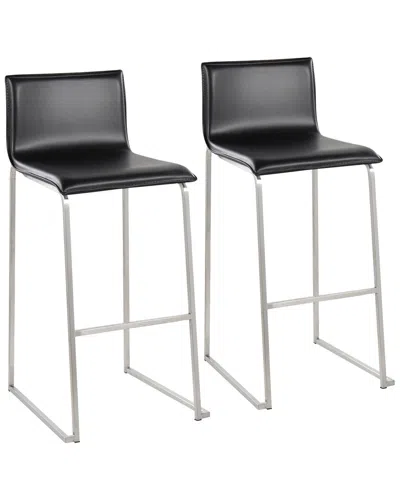 Lumisource Mara Barstool Set Of 2 In Silver
