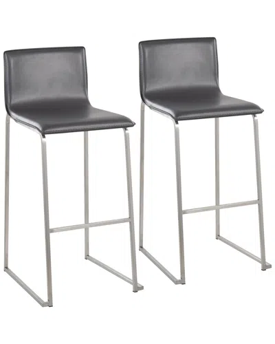 Lumisource Mara Barstool Set Of 2 In Silver