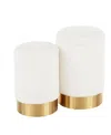 Lumisource Marla Contemporary Nesting Ottoman Set In Metal And Plush Fabric By  In Cream Plush Fabric