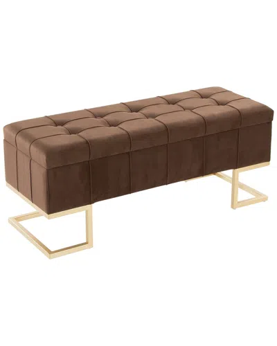 Lumisource Midas Storage Bench In Brown