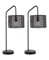 Lumisource Mod Mesh 27" Contemporary Table Lamp, Set Of 2 In Black