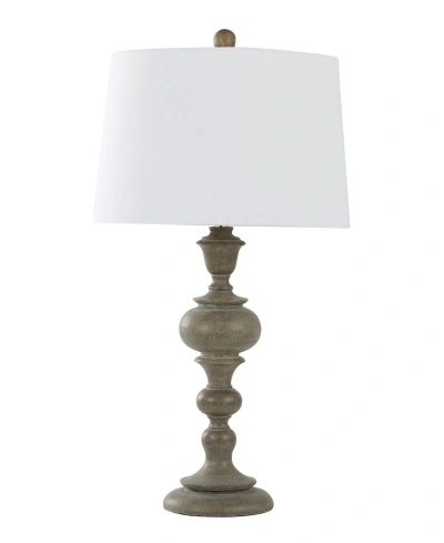 Lumisource Morocco 30.25" Polyresin Table Lamp In Gray,brushed Nickel