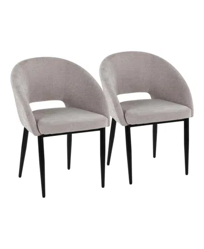 Lumisource Set Of 2 Renee Upholstered Chair In Gray