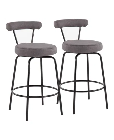 Lumisource Rhonda Contemporary Counter Stool, Set Of 2 In Animal Print