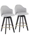 Lumisource Set Of 2 Ahoy 26in Counter Stools In Black