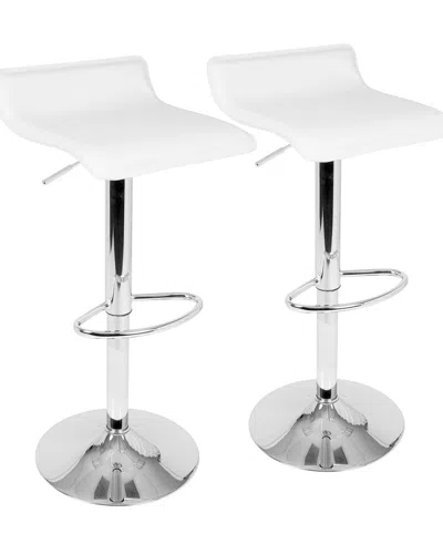Lumisource Set Of 2 Ale Barstools In White