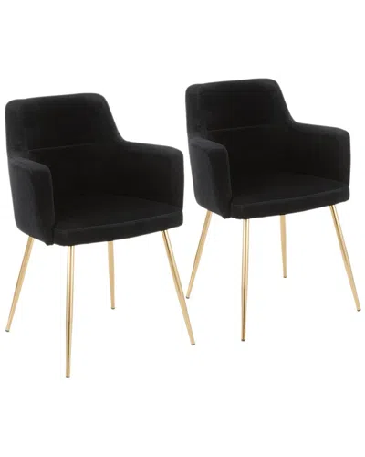 Lumisource Set Of 2 Andrew Chairs In Black