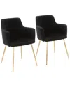Lumisource Set Of 2 Andrew Chairs In Gold