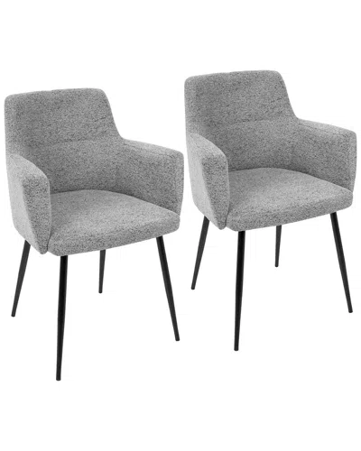 Lumisource Set Of 2 Andrew Dining Chairs In Gray