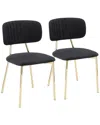 Lumisource Set Of 2 Bouton Chairs In Gold