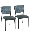 Lumisource Set Of 2 Braided Tania Chairs In Black