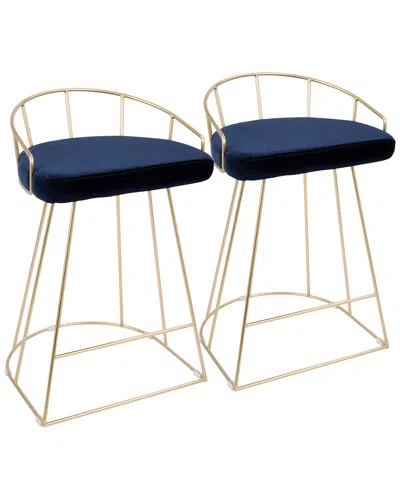 Lumisource Set Of 2 Canary Counter Stools In Blue
