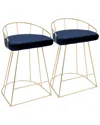 Lumisource Set Of 2 Canary Counter Stools
