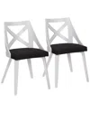 Lumisource Set Of 2 Charlotte Chairs In White