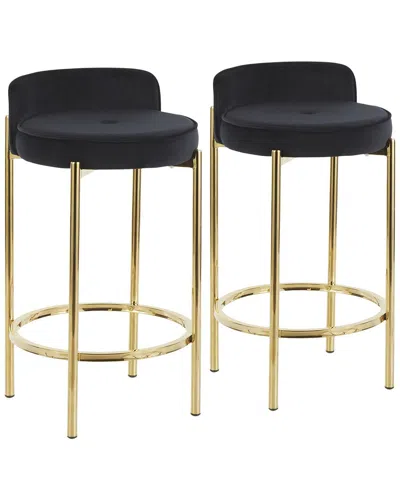 Lumisource Set Of 2 Chloe Counter Stools In Black