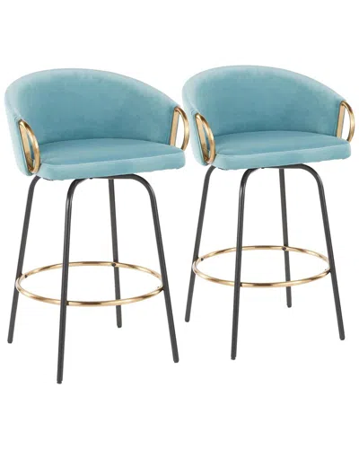 Lumisource Set Of 2 Claire Counter Stools In Black