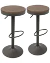 Lumisource Set Of 2 Dakota Barstools