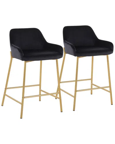 LUMISOURCE LUMISOURCE SET OF 2 DANIELLA FIXED-HEIGHT COUNTER STOOLS