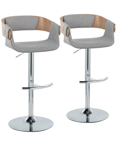 Lumisource Set Of 2 Elisa Adjustable Barstool In Multi