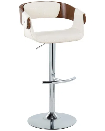 Lumisource Set Of 2 Elisa Adjustable Barstool In Silver