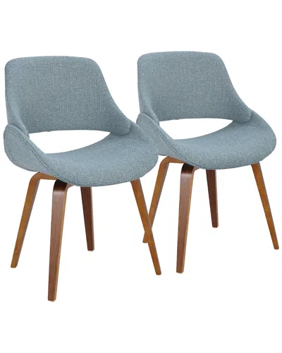 Lumisource Set Of 2 Fabrico Chairs In Blue