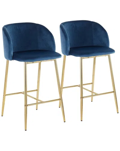 Lumisource Set Of 2 Fran Counter Stools In Gold