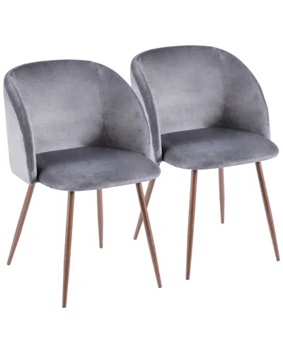 Lumisource Set Of 2 Fran Dining Chairs In Gray