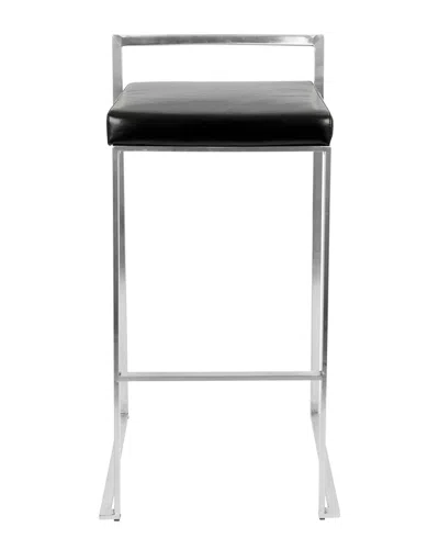 Lumisource Set Of 2 Fuji Counter Stools In Black