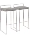 Lumisource Set Of 2 Fuji Stacker Barstools