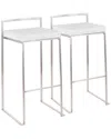 Lumisource Set Of 2 Fuji Stacker Barstools